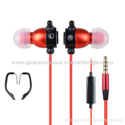 Waterproof Earphones with Detachable Hook for Sports, Clip-on Design